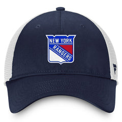 New York Rangers Fanatics Core Primary Logo Trucker Adjustable Hat - Blue/White | Fanatics discount