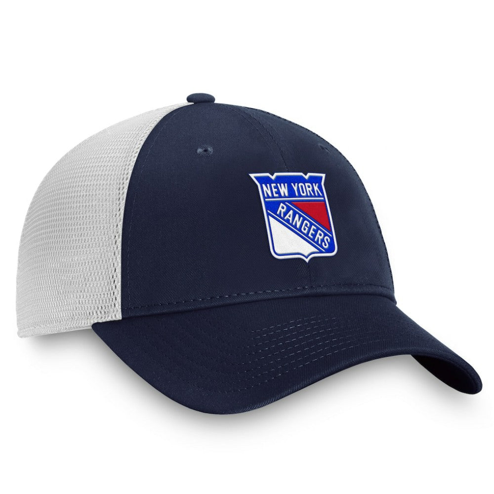 New York Rangers Fanatics Core Primary Logo Trucker Adjustable Hat - Blue/White | Fanatics discount