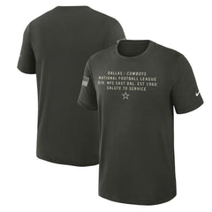 Dallas Cowboys 2025 Salute to Service Sideline Slub Dri-FIT T-Shirt - Forest Green - Nike