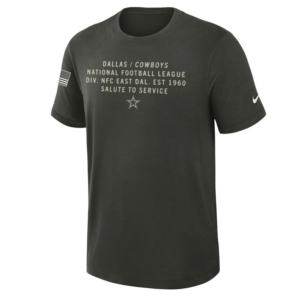 Dallas Cowboys 2025 Salute to Service Sideline Slub Dri-FIT T-Shirt - Forest Green - Nike
