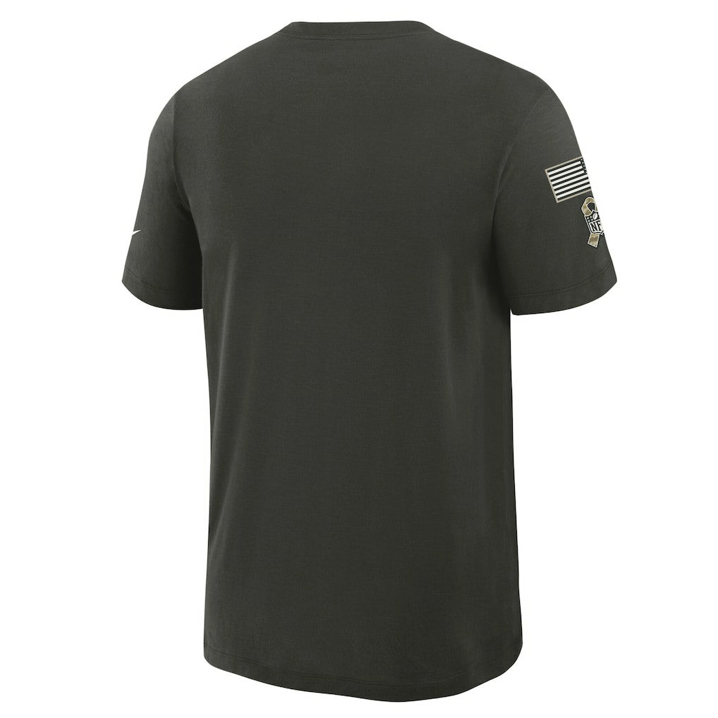 Dallas Cowboys 2025 Salute to Service Sideline Slub Dri-FIT T-Shirt - Forest Green - Nike