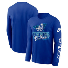 Dallas Cowboys Rewind Long Sleeve T-Shirt - Royal - Nike