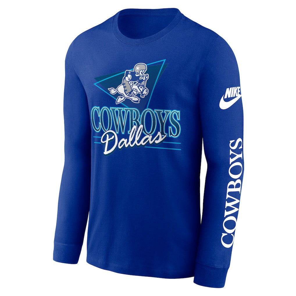 Dallas Cowboys Rewind Long Sleeve T-Shirt - Royal - Nike