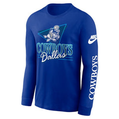 Dallas Cowboys Rewind Long Sleeve T-Shirt - Royal - Nike