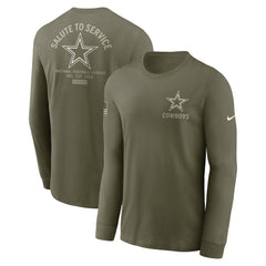 Dallas Cowboys 2025 Salute to Service Sideline Long Sleeve T-Shirt - Olive - Nike