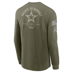 Dallas Cowboys 2025 Salute to Service Sideline Long Sleeve T-Shirt - Olive - Nike