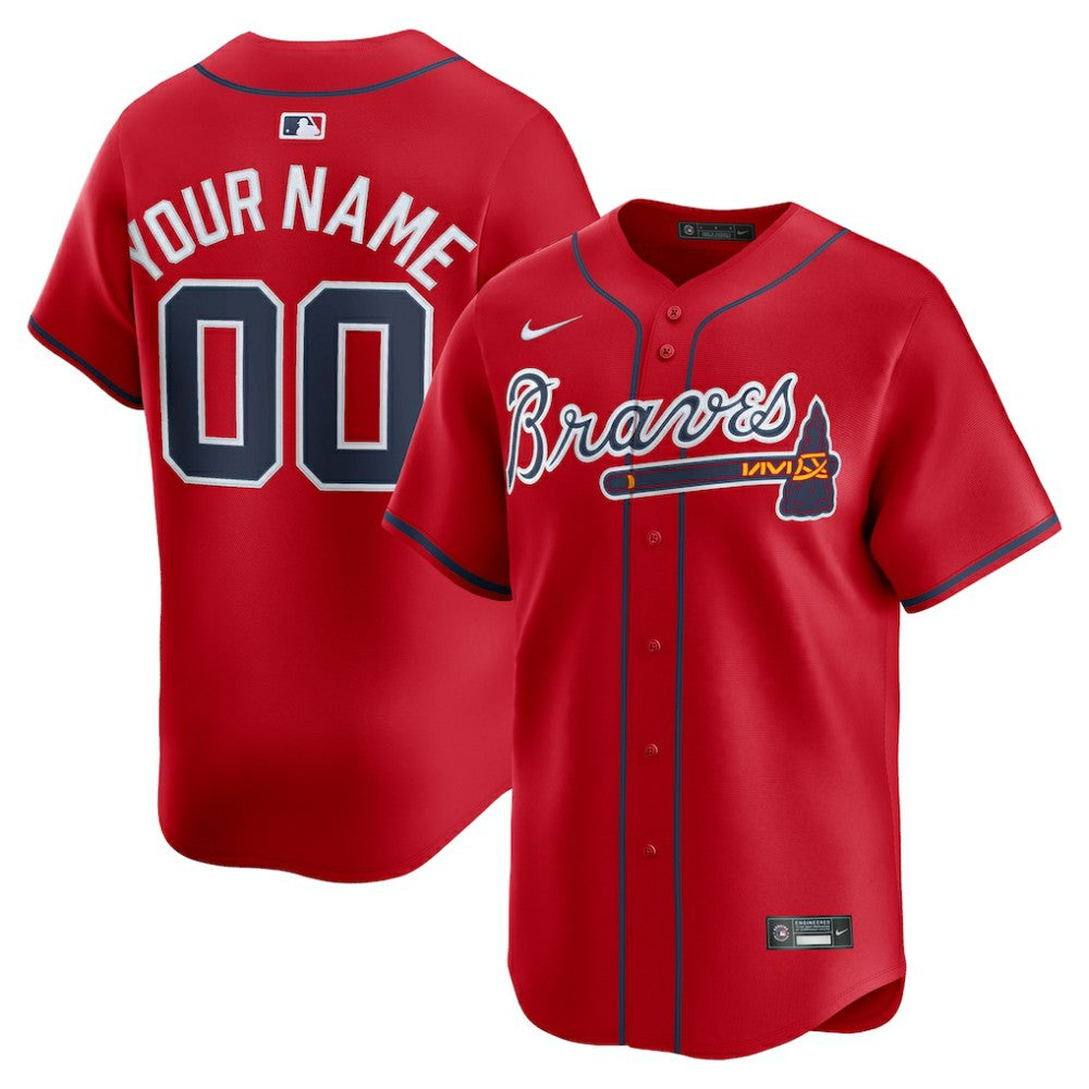 Atlanta Braves Nike Alternate Limited Custom Jersey Near Me