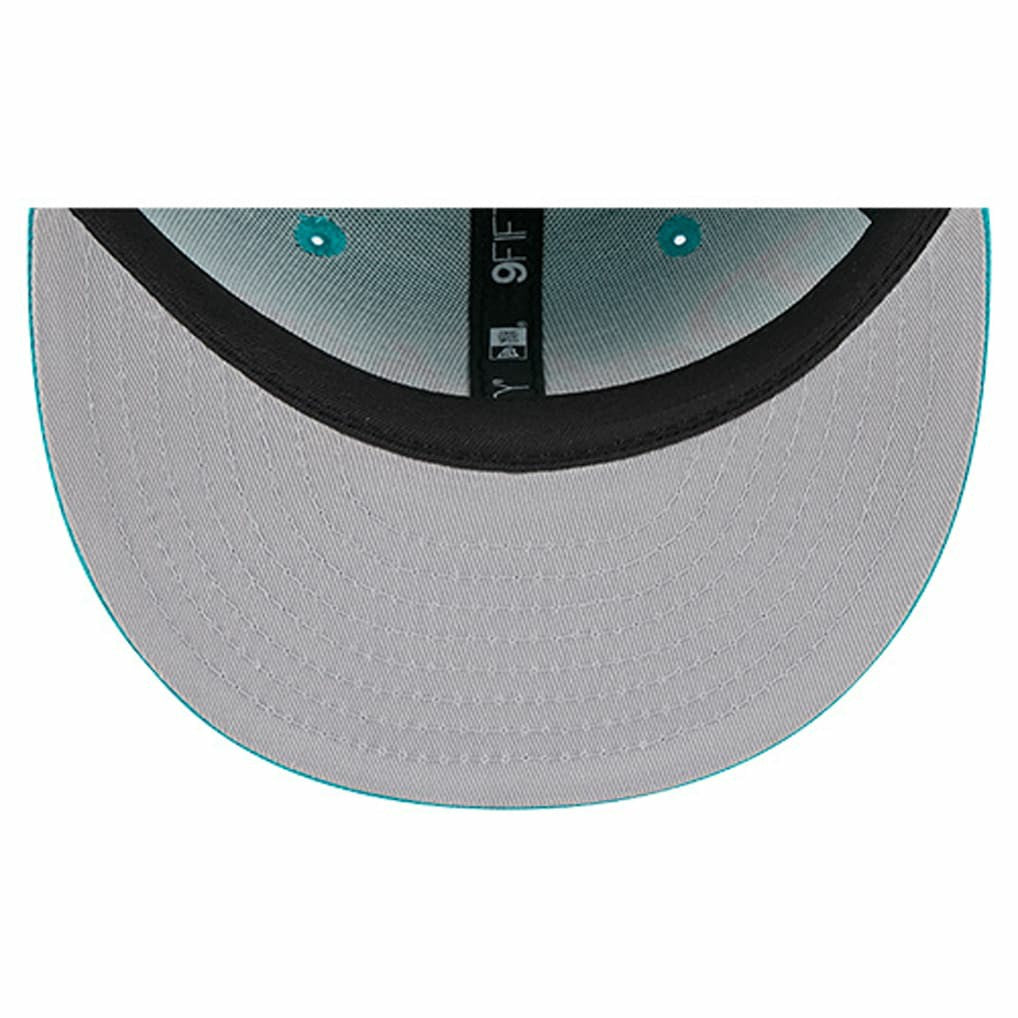 Miami Dolphins New Era Youth Main Script 9FIFTY Snapback Hat - Aqua - NFL