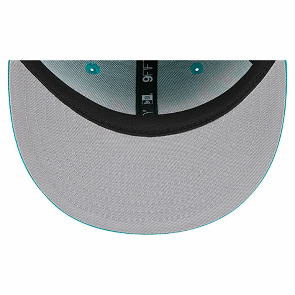 Miami Dolphins New Era Youth Main Script 9FIFTY Snapback Hat - Aqua - NFL