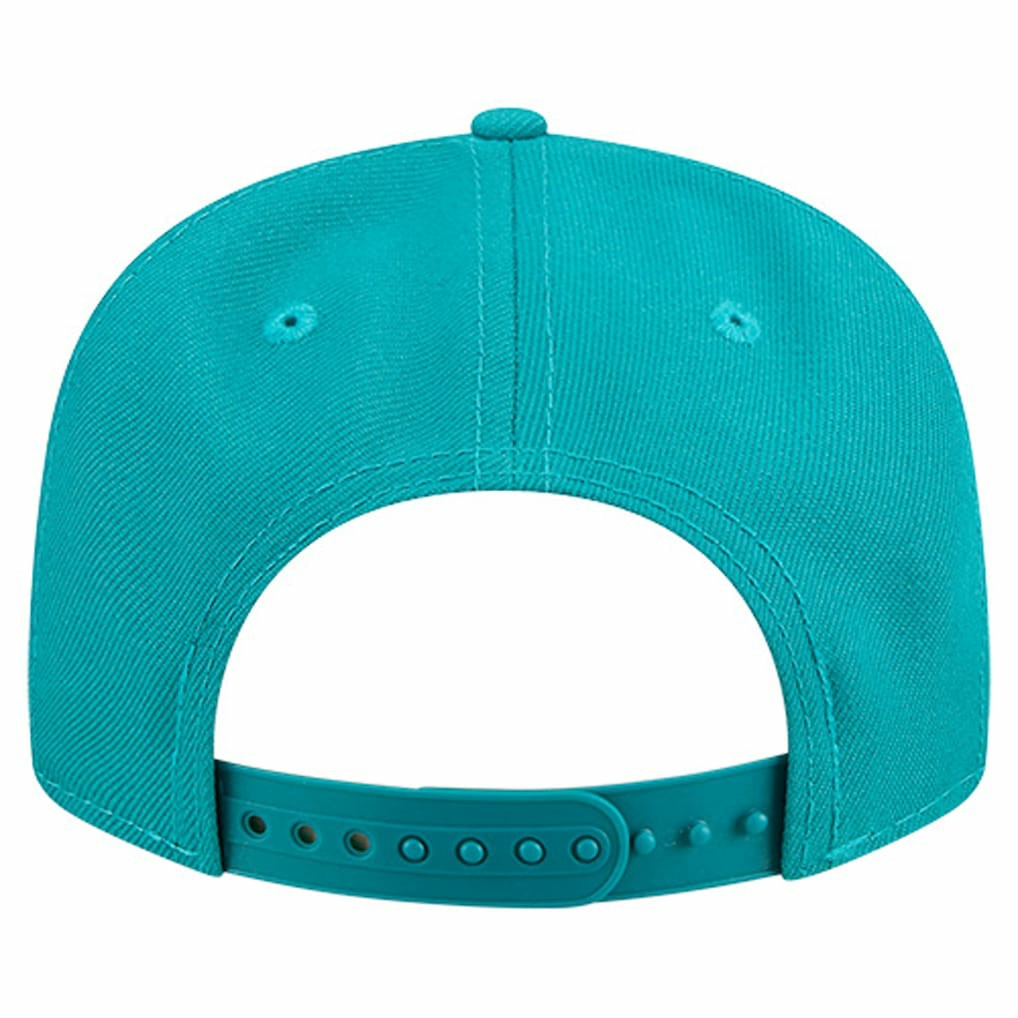 Miami Dolphins New Era Youth Main Script 9FIFTY Snapback Hat - Aqua - NFL
