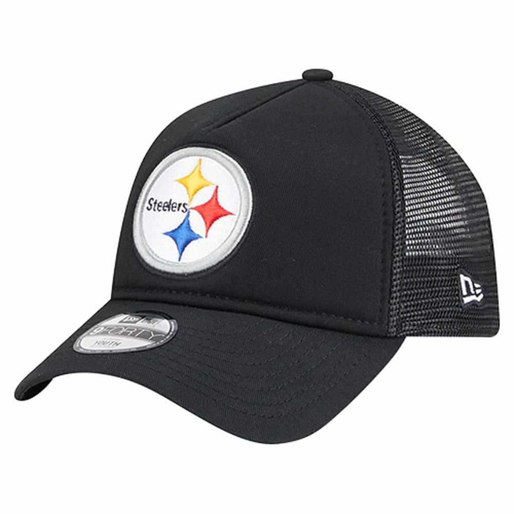 Pittsburgh Steelers New Era Preschool Main A-Frame 9FORTY Adjustable Hat - Black - NFL