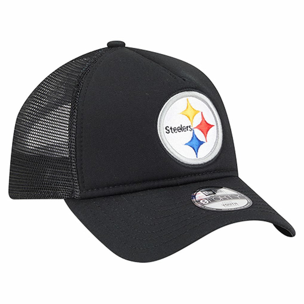 Pittsburgh Steelers New Era Preschool Main A-Frame 9FORTY Adjustable Hat - Black - NFL