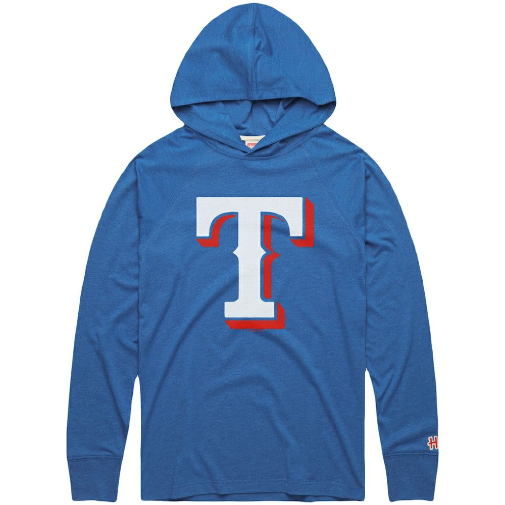 Texas Rangers Homage Lightweight Raglan Tri-Blend Pullover Hoodie for sale