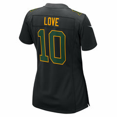 Jordan Love Green Bay Packers Women's Fashion Game Jersey - Black - Nike