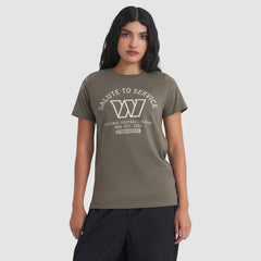 Washington Commanders Women's 2025 Salute to Service Sideline T-Shirt - Olive - Nike