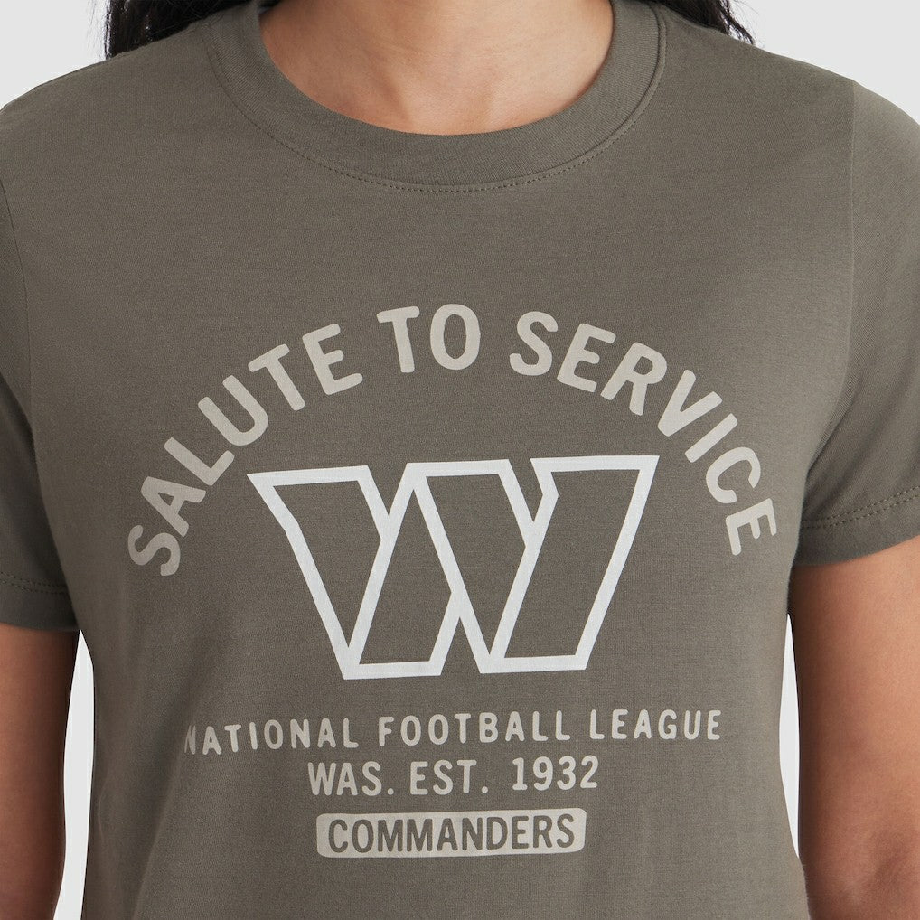 Washington Commanders Women's 2025 Salute to Service Sideline T-Shirt - Olive - Nike