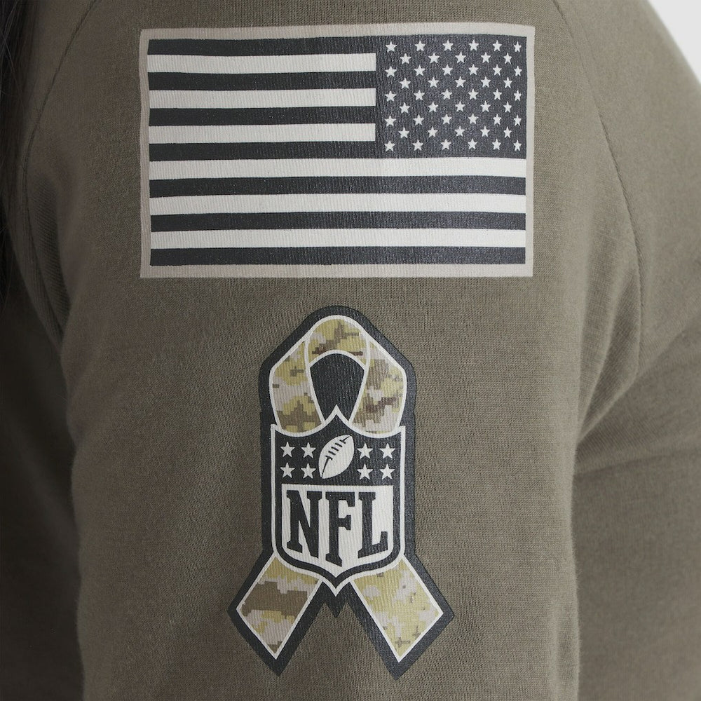 Houston Texans Women's 2025 Salute to Service Sideline T-Shirt - Olive - Nike
