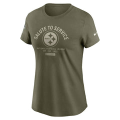 Pittsburgh Steelers Women's 2025 Salute to Service Sideline T-Shirt - Olive - Nike
