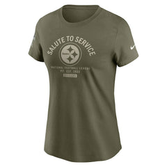 Pittsburgh Steelers Women's 2025 Salute to Service Sideline T-Shirt - Olive - Nike