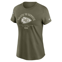 Kansas City Chiefs Women's 2025 Salute to Service Sideline T-Shirt - Olive - Nike