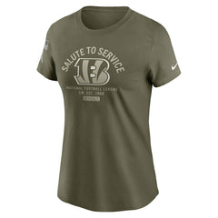 Cincinnati Bengals Women's 2025 Salute to Service Sideline T-Shirt - Olive - Nike