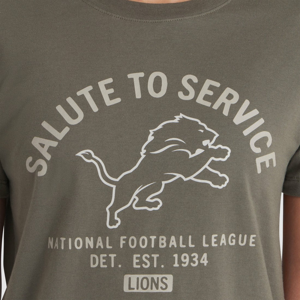 Detroit Lions Women's 2025 Salute to Service Sideline T-Shirt - Olive - Nike