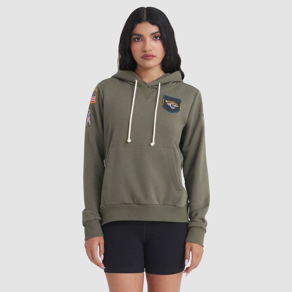 Jacksonville Jaguars Women's 2025 Salute to Service Sideline Standard Issue Dri-FIT Hoodie - Olive - Nike
