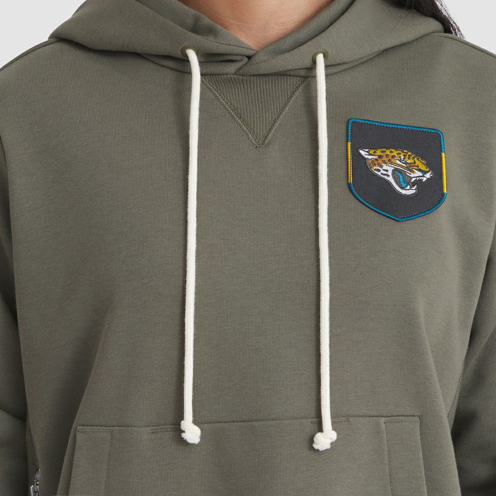 Jacksonville Jaguars Women's 2025 Salute to Service Sideline Standard Issue Dri-FIT Hoodie - Olive - Nike