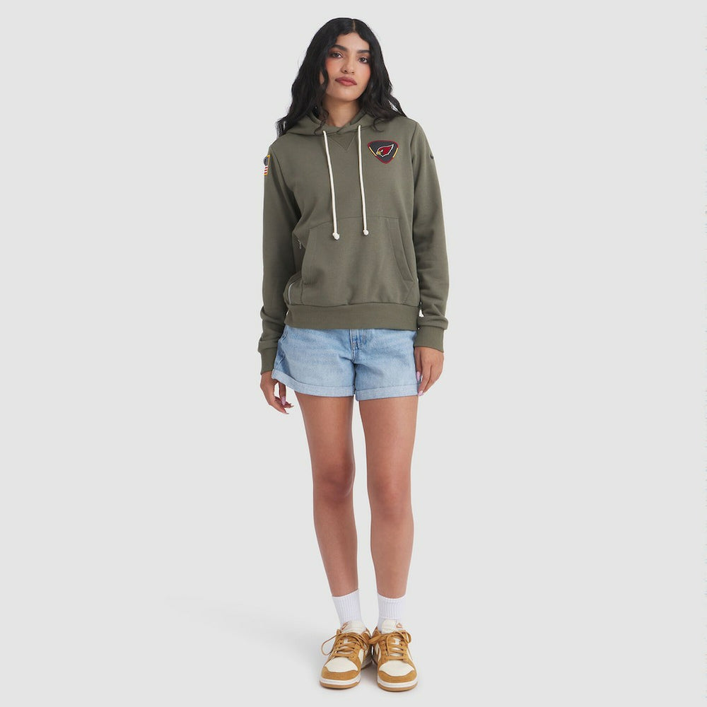Arizona Cardinals Women's 2025 Salute to Service Sideline Standard Issue Dri-FIT Hoodie - Olive - Nike