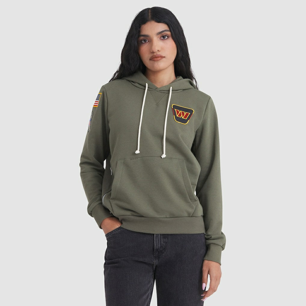 Washington Commanders Women's 2025 Salute to Service Sideline Standard Issue Dri-FIT Hoodie - Olive - Nike