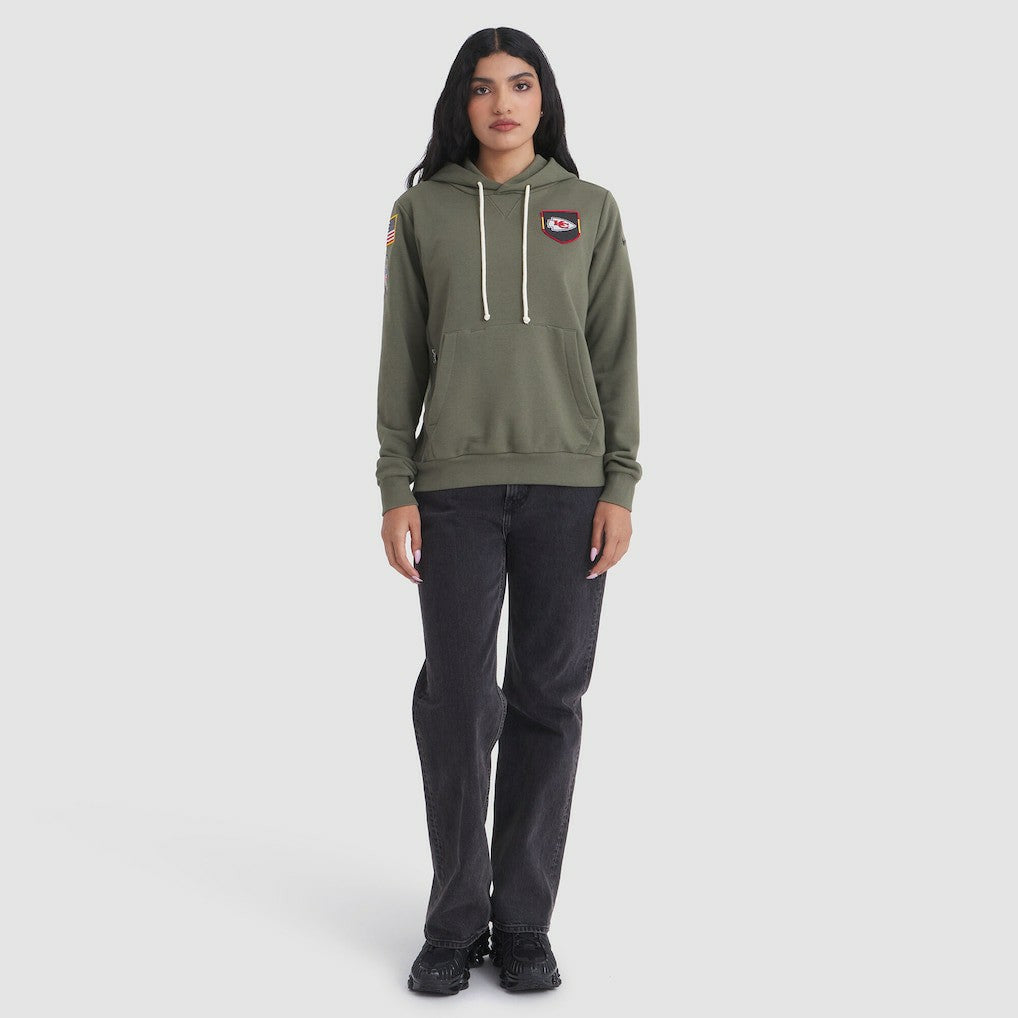 Kansas City Chiefs Women's 2025 Salute to Service Sideline Standard Issue Dri-FIT Hoodie - Olive - Nike