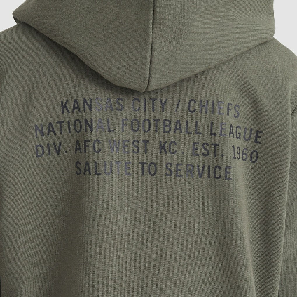 Kansas City Chiefs Women's 2025 Salute to Service Sideline Standard Issue Dri-FIT Hoodie - Olive - Nike