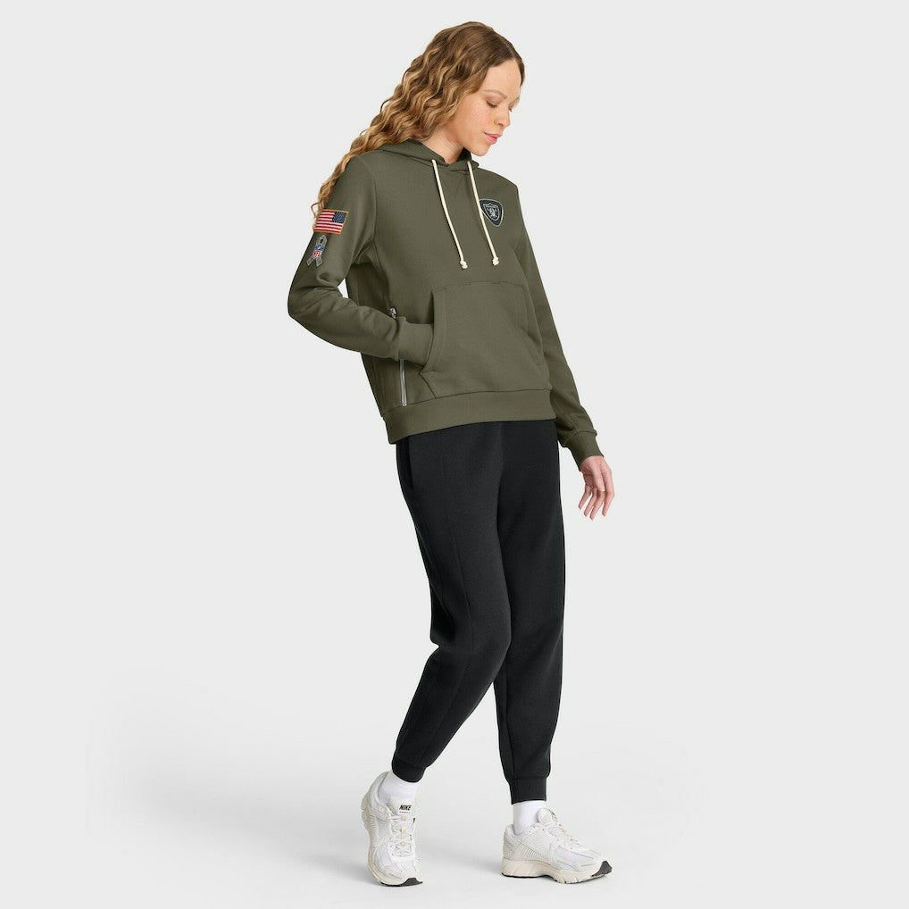 Las Vegas Raiders Women's 2025 Salute to Service Sideline Standard Issue Dri-FIT Hoodie - Olive - Nike