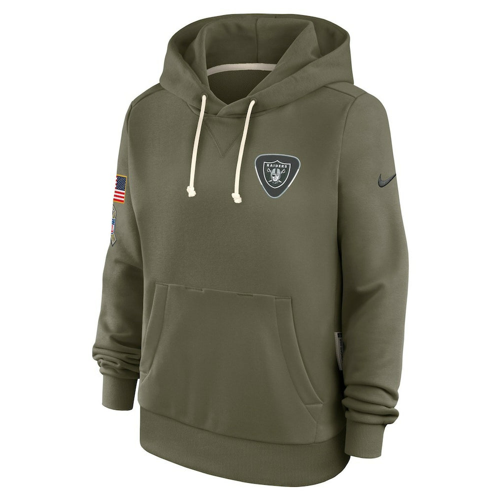 Las Vegas Raiders Women's 2025 Salute to Service Sideline Standard Issue Dri-FIT Hoodie - Olive - Nike