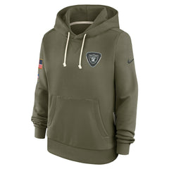 Las Vegas Raiders Women's 2025 Salute to Service Sideline Standard Issue Dri-FIT Hoodie - Olive - Nike