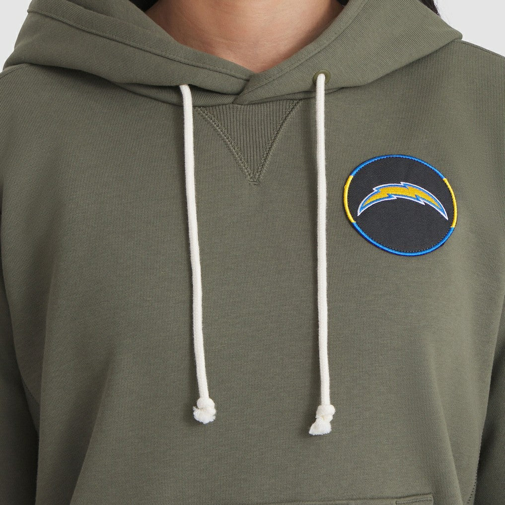 Los Angeles Chargers Women's 2025 Salute to Service Sideline Standard Issue Dri-FIT Hoodie - Olive - Nike