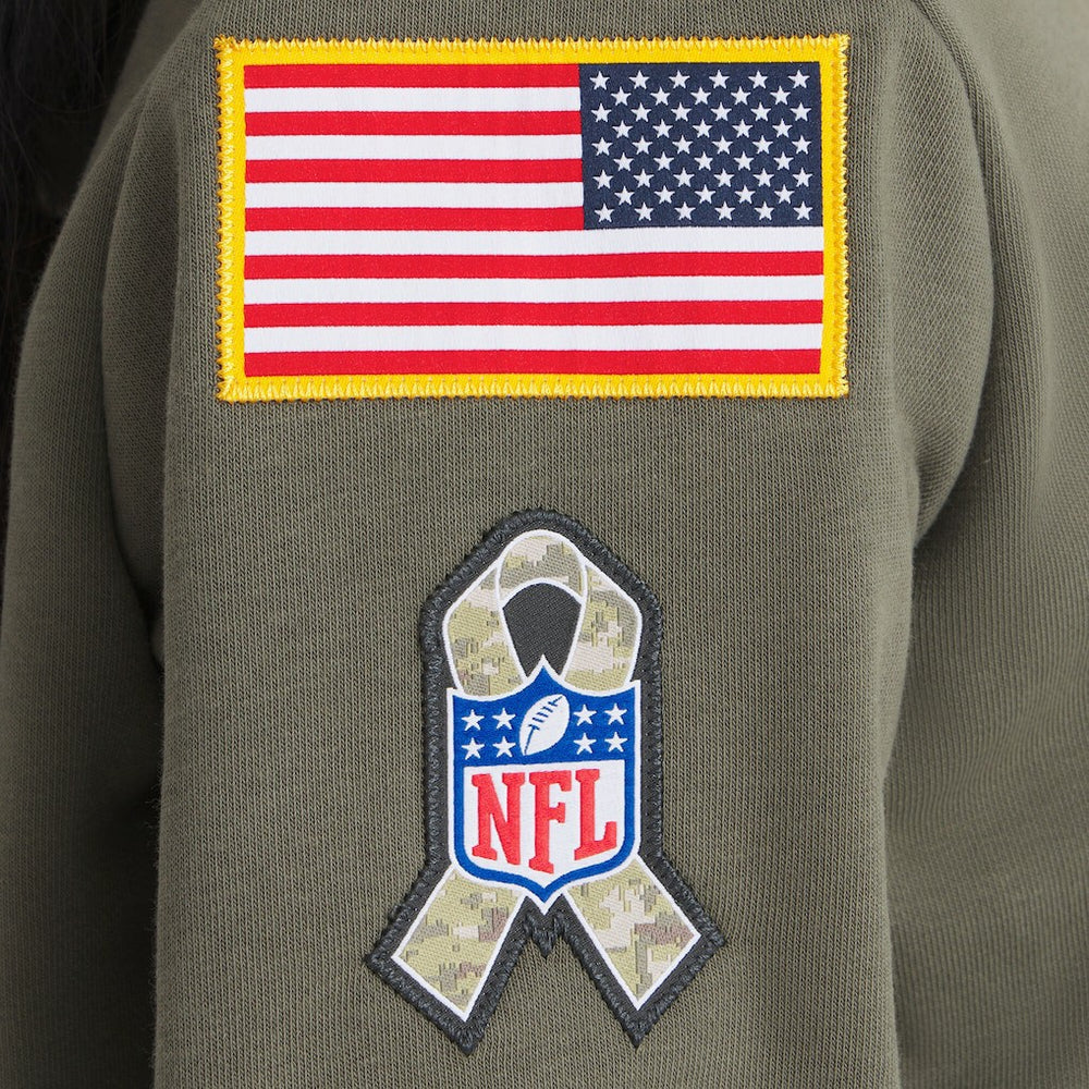 Los Angeles Chargers Women's 2025 Salute to Service Sideline Standard Issue Dri-FIT Hoodie - Olive - Nike