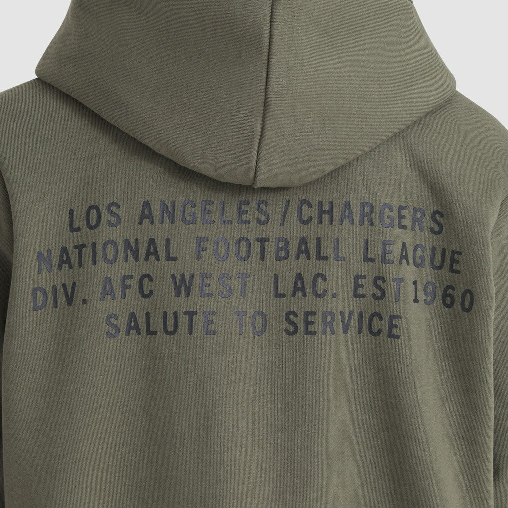 Los Angeles Chargers Women's 2025 Salute to Service Sideline Standard Issue Dri-FIT Hoodie - Olive - Nike