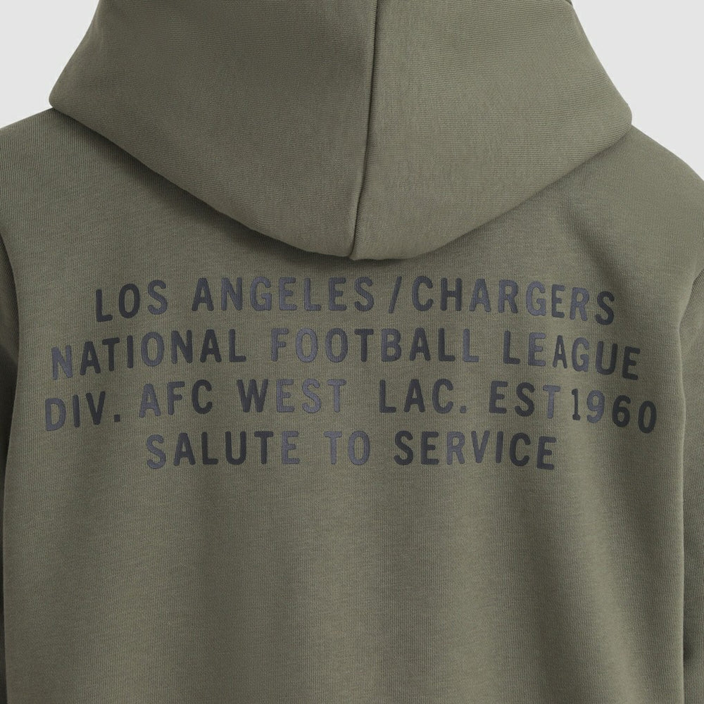 Los Angeles Chargers Women's 2025 Salute to Service Sideline Standard Issue Dri-FIT Hoodie - Olive - Nike