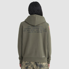 Los Angeles Rams Women's 2025 Salute to Service Sideline Standard Issue Dri-FIT Hoodie - Olive - Nike