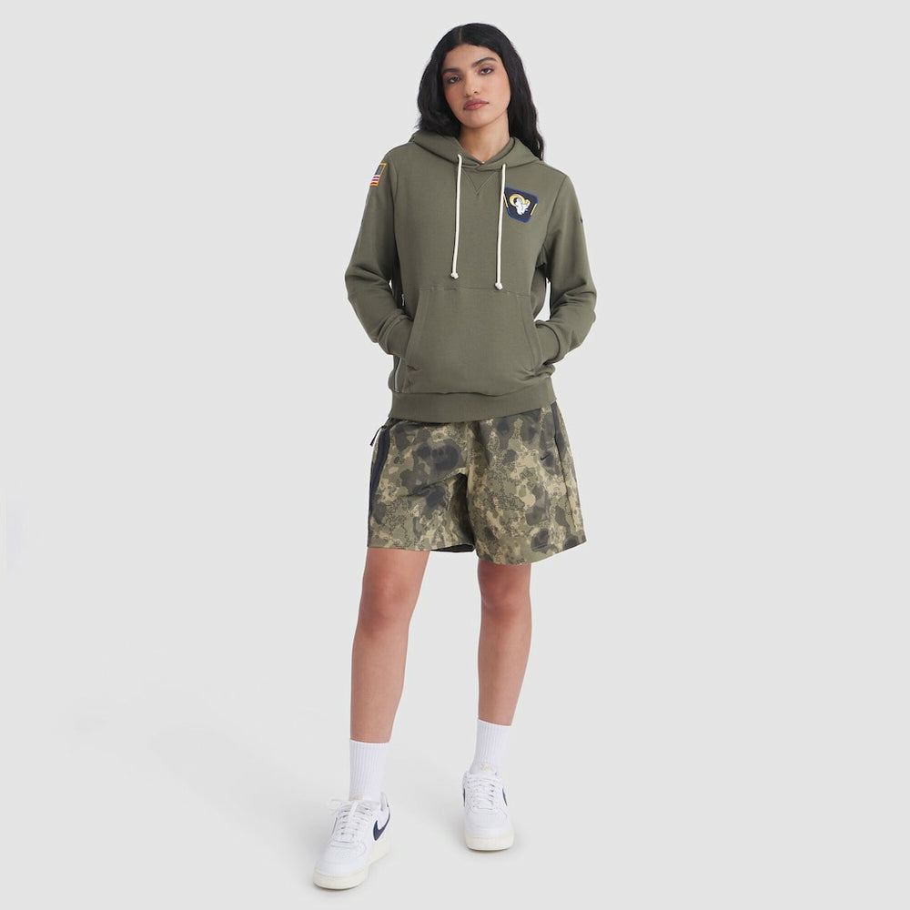 Los Angeles Rams Women's 2025 Salute to Service Sideline Standard Issue Dri-FIT Hoodie - Olive - Nike