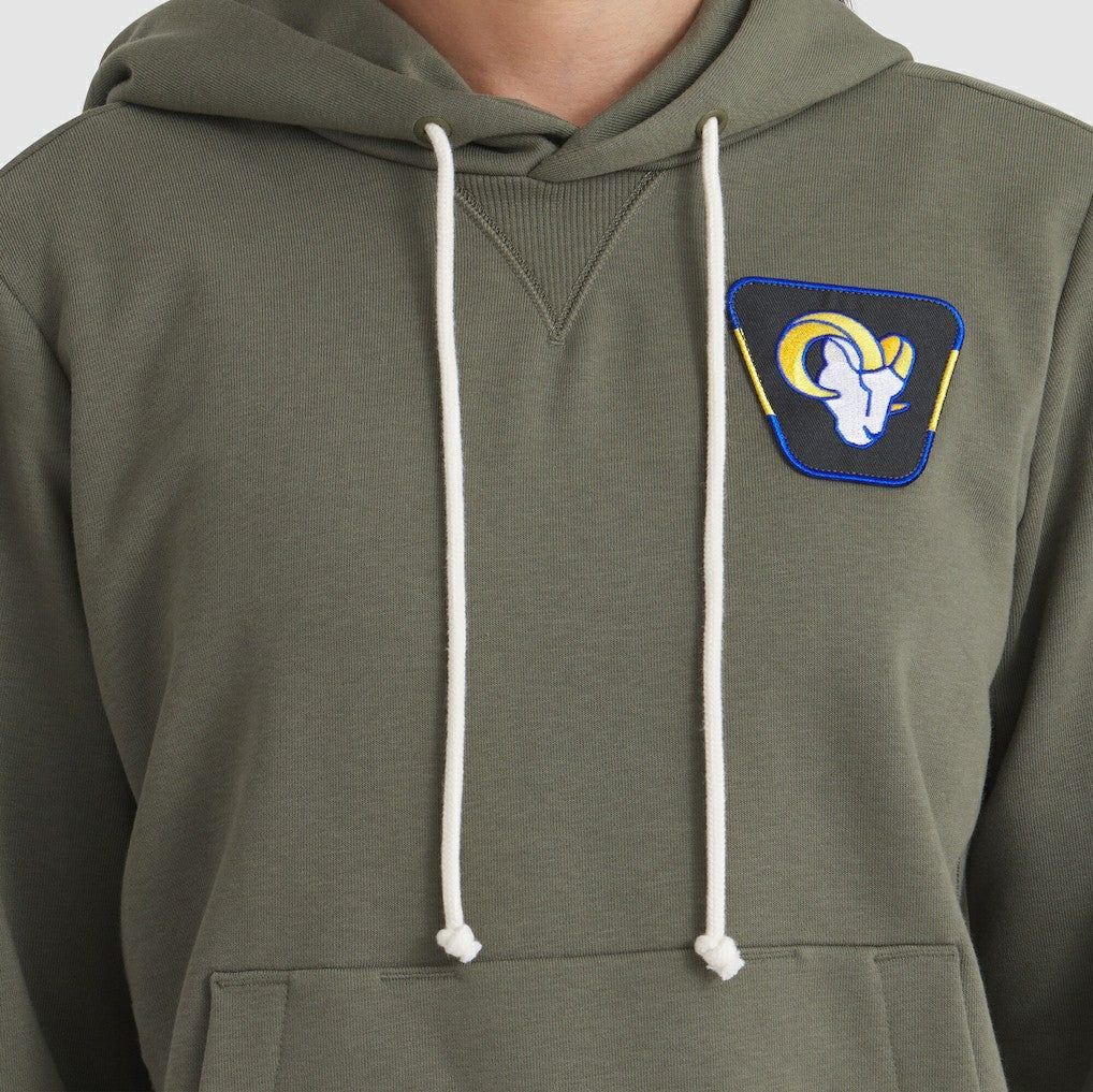 Los Angeles Rams Women's 2025 Salute to Service Sideline Standard Issue Dri-FIT Hoodie - Olive - Nike