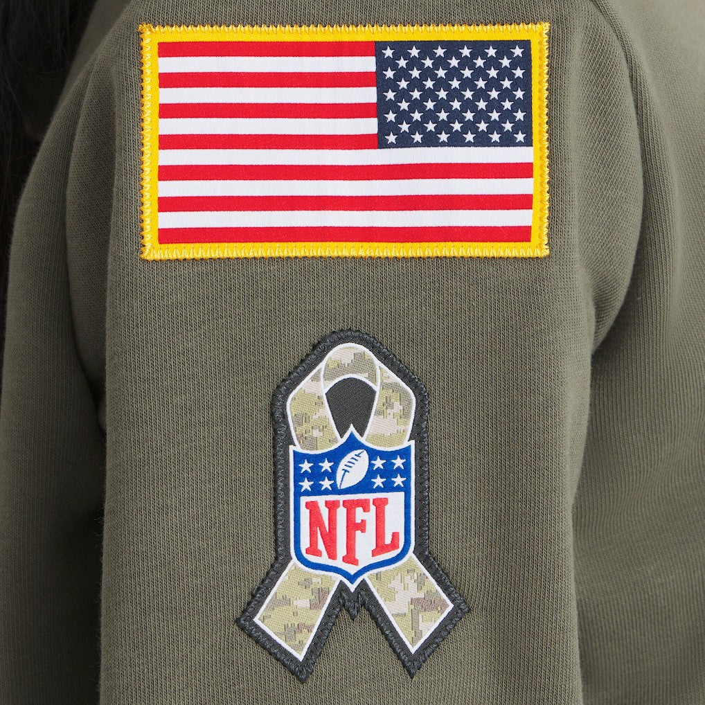 Los Angeles Rams Women's 2025 Salute to Service Sideline Standard Issue Dri-FIT Hoodie - Olive - Nike