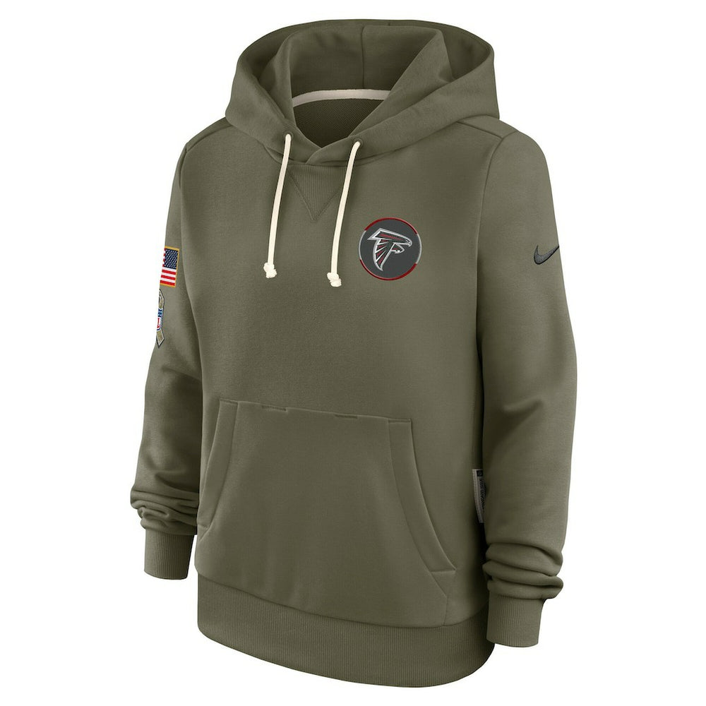 Atlanta Falcons Women's 2025 Salute to Service Sideline Standard Issue Dri-FIT Hoodie - Olive - Nike