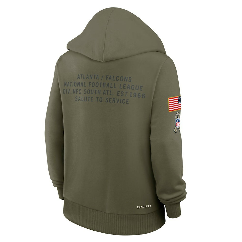 Atlanta Falcons Women's 2025 Salute to Service Sideline Standard Issue Dri-FIT Hoodie - Olive - Nike