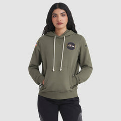 Baltimore Ravens Women's 2025 Salute to Service Sideline Standard Issue Dri-FIT Hoodie - Olive - Nike