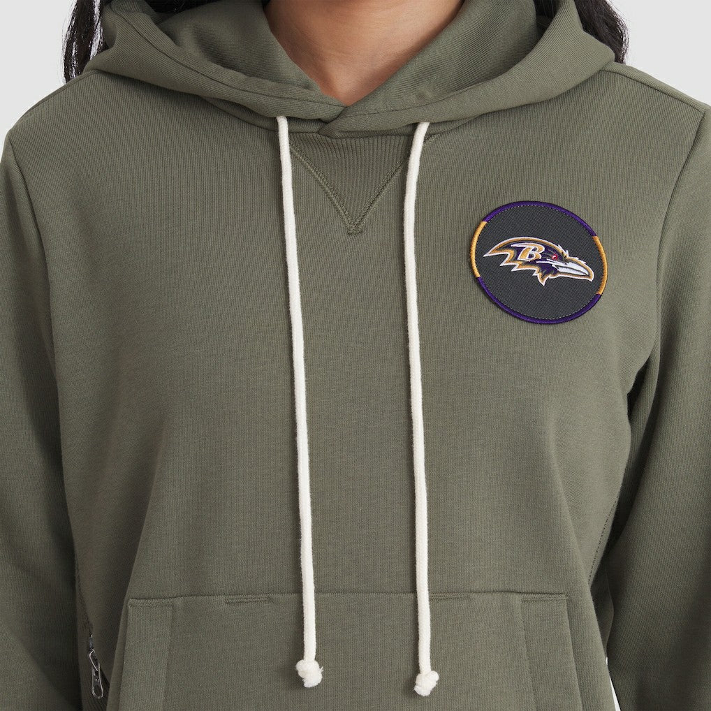 Baltimore Ravens Women's 2025 Salute to Service Sideline Standard Issue Dri-FIT Hoodie - Olive - Nike