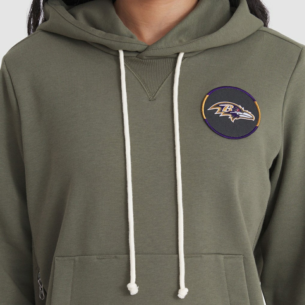 Baltimore Ravens Women's 2025 Salute to Service Sideline Standard Issue Dri-FIT Hoodie - Olive - Nike