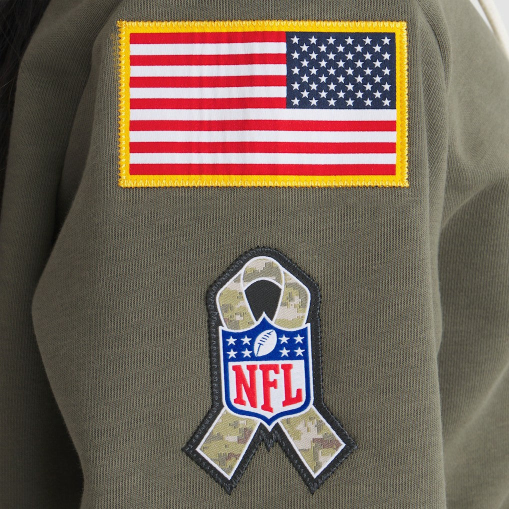 Baltimore Ravens Women's 2025 Salute to Service Sideline Standard Issue Dri-FIT Hoodie - Olive - Nike
