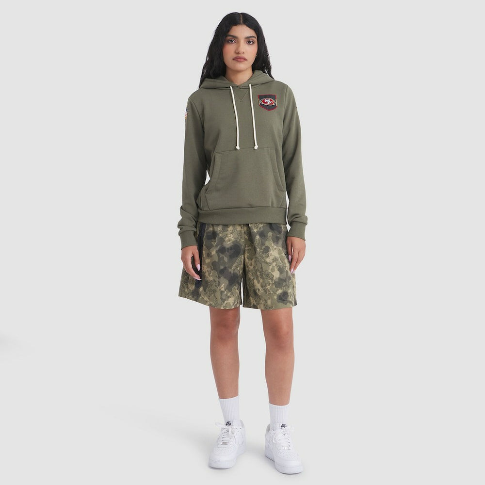 San Francisco 49ers Women's 2025 Salute to Service Sideline Standard Issue Dri-FIT Hoodie - Olive - Nike